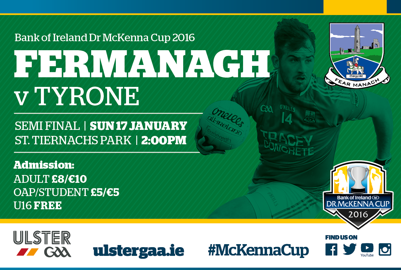 Dr McKenna Cup 2016 Semi Final - Fermanagh GAA