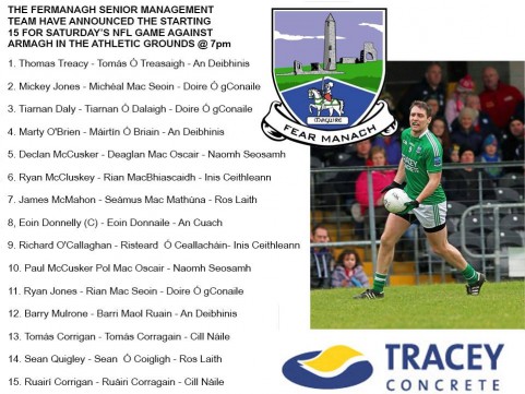 Fermanagh starting 15 Picture