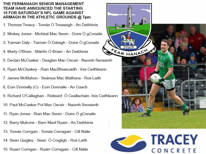 Fermanagh team v Armagh 07.03.2015