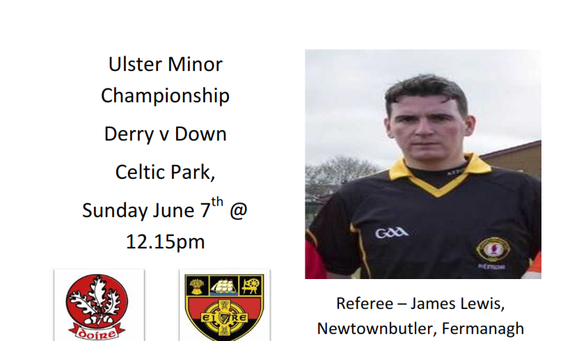 Good luck to referee James Lewis on Sunday