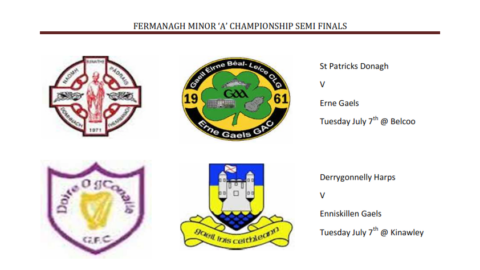 Fermanagh Minor ‘A’ and ‘B’ Champ Semi Finals