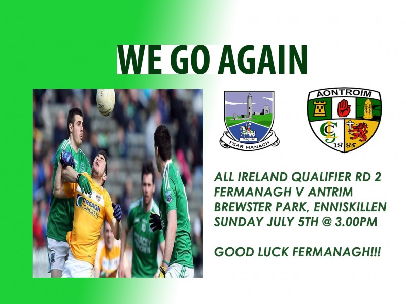 Fermanagh v Antrim – this Sunday…….