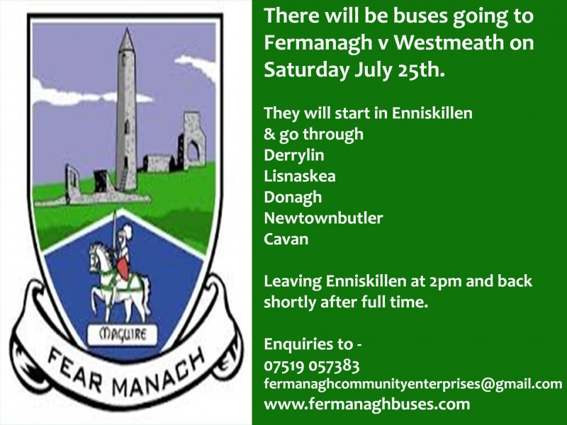 Fermanagh supporters needing a lift to Breffni Park Cavan???