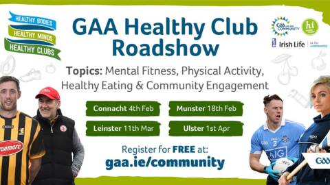 GAA’s HEALTHY CLUB PROVINCIAL ROADSHOW
