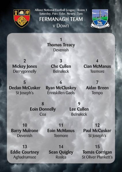 Fermanagh TEAM named v Down