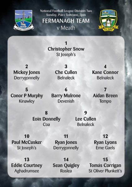 Fermanagh TEAM named v Meath