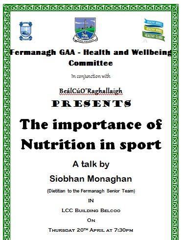 Belcoo GAA present a night for Health & Wellbeing