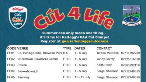 Fermanagh Cul Camp Coaches Required