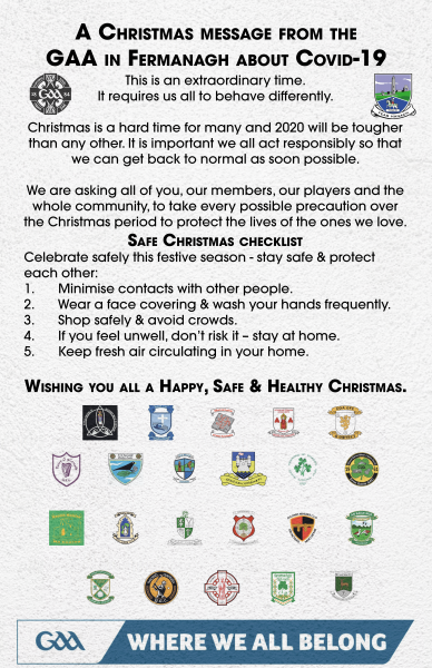 An important message this Christmas from the GAA in Fermanagh about COVID-19.