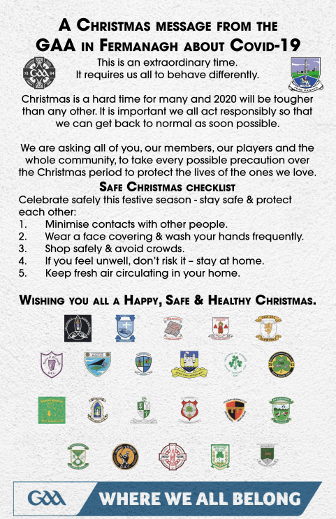 An important message this Christmas from the GAA in Fermanagh about