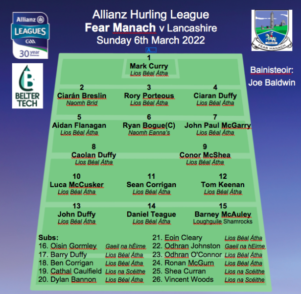 Senior Hurling Team v Lancashire