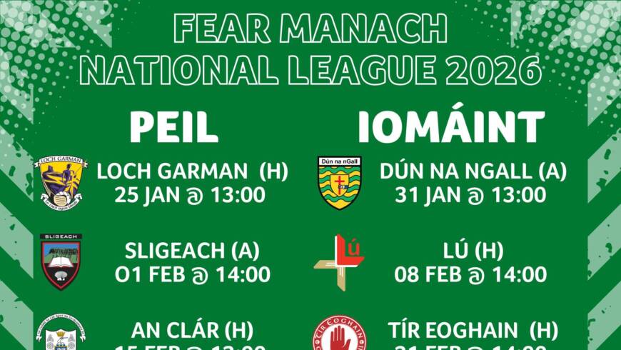 Fermanagh National League Fixtures 2026