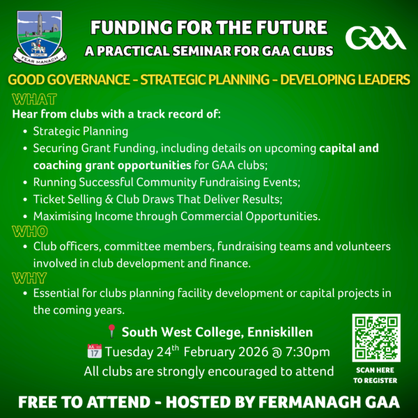 Funding for the Future – Seminar for GAA Clubs